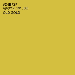 #D4BF3F - Old Gold Color Image
